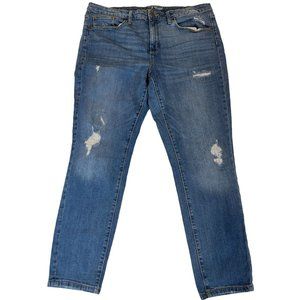 Universal Thread Womens Jeans High Rise Skinny Leg Stretch Distressed Blue 18/34